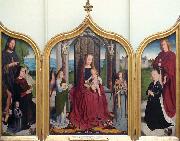 Gerard David Triptych of the Sedano Family oil on canvas